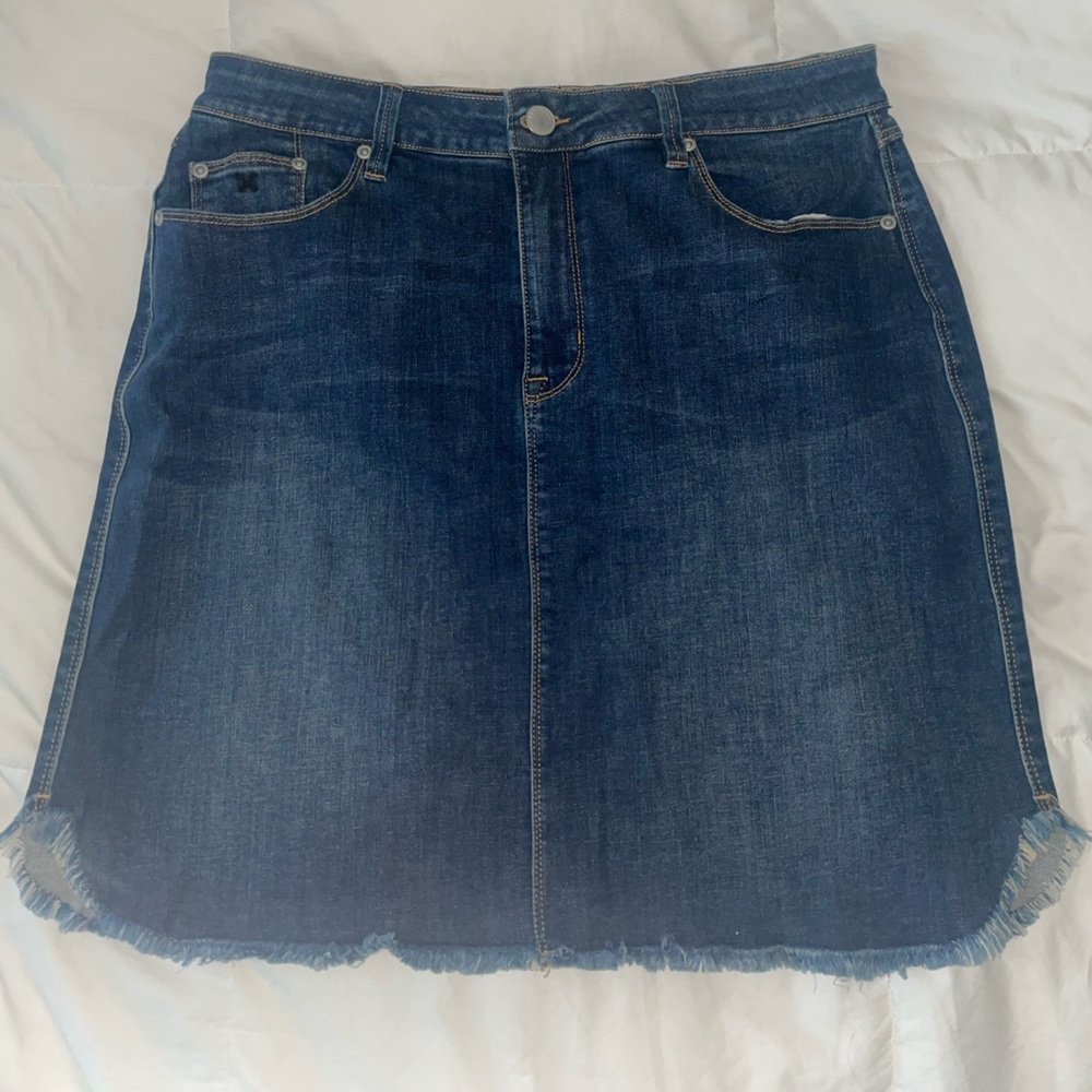 Blue denim skirt